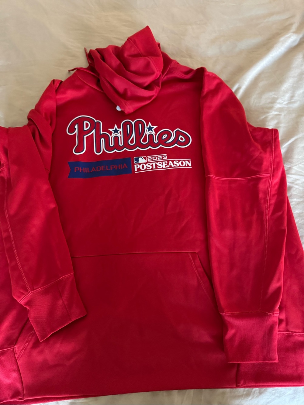 Nike Red Phillies Postseason Crewneck Hoodie